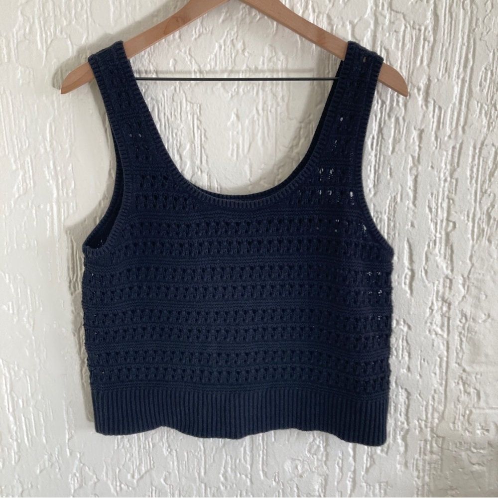 Old Navy Black Sleeveless Knitted Sweater Vest Size Large